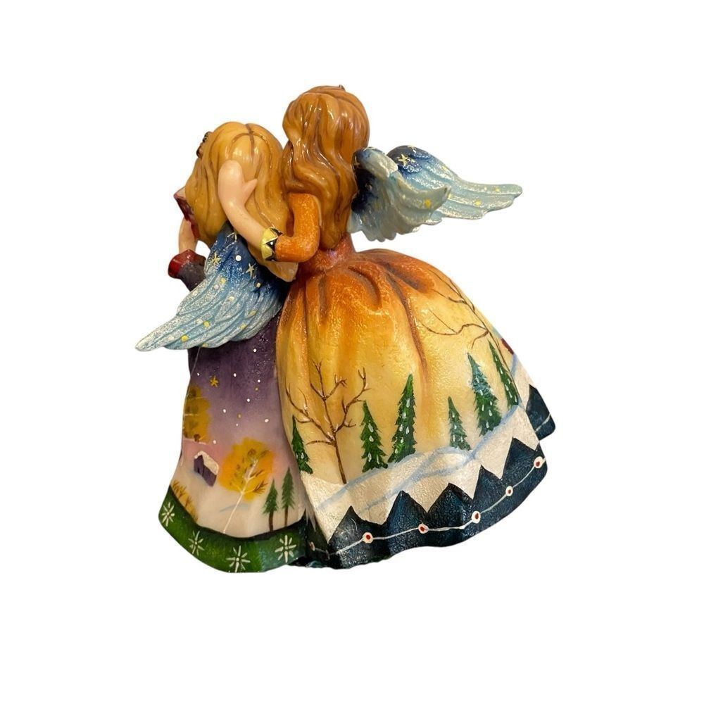 Angels Caroling Christmas Painted Resin Figurine - Picture 3 of 5